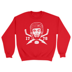 Unisex Small Red Crewneck Sweatshirt