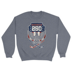 Unisex Small Dark Ash Crewneck Sweatshirt