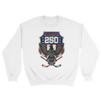 Unisex Small White Crewneck Sweatshirt