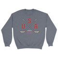 Unisex Small Dark Ash Crewneck Sweatshirt