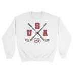 Unisex Small White Crewneck Sweatshirt