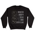 Unisex Small Black Crewneck Sweatshirt