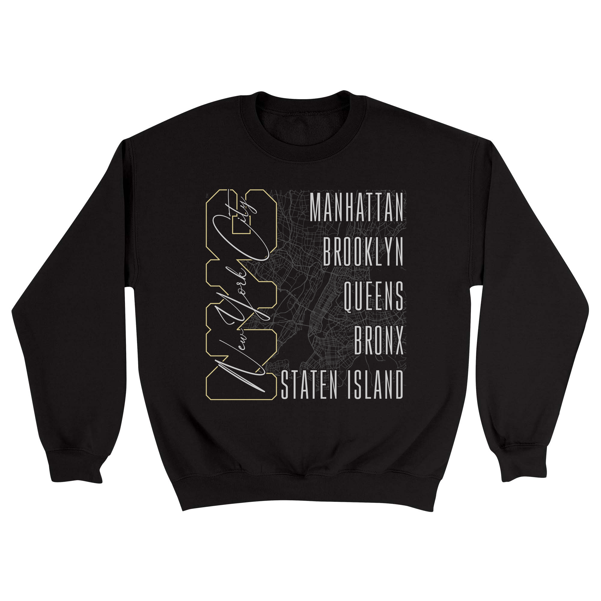 Unisex Small Black Crewneck Sweatshirt