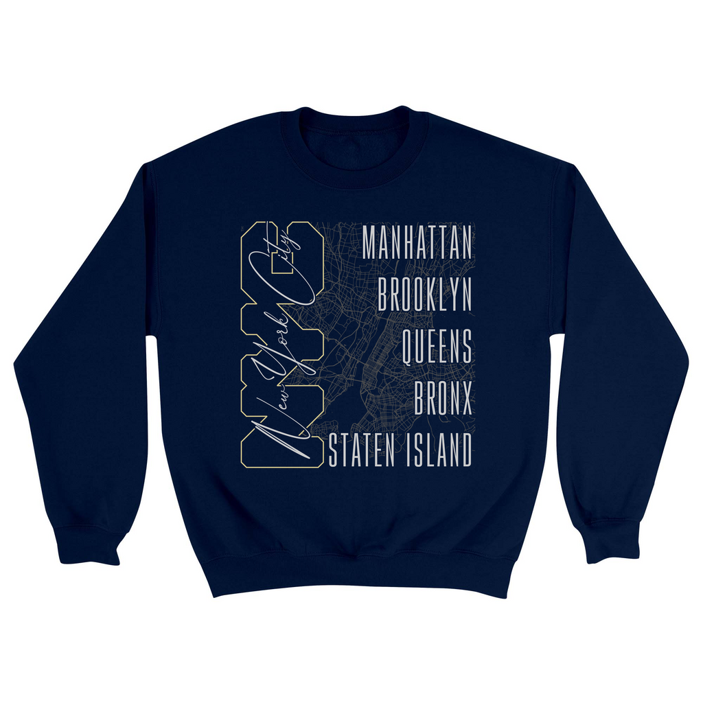 Unisex Small Navy Crewneck Sweatshirt