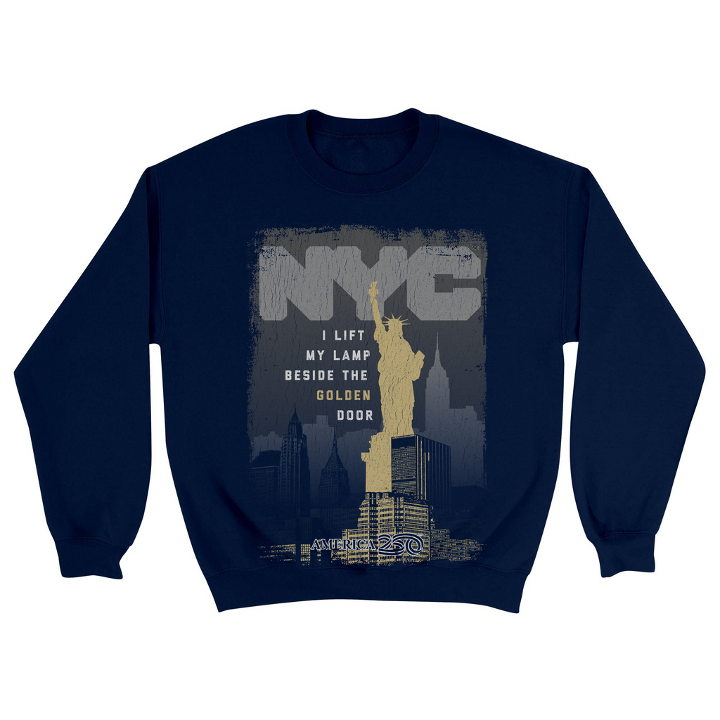 Unisex Small Navy Crewneck Sweatshirt