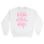 Unisex Small White Crewneck Sweatshirt