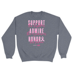 Unisex Small Dark Ash Crewneck Sweatshirt