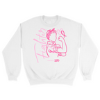 Unisex Small White Crewneck Sweatshirt