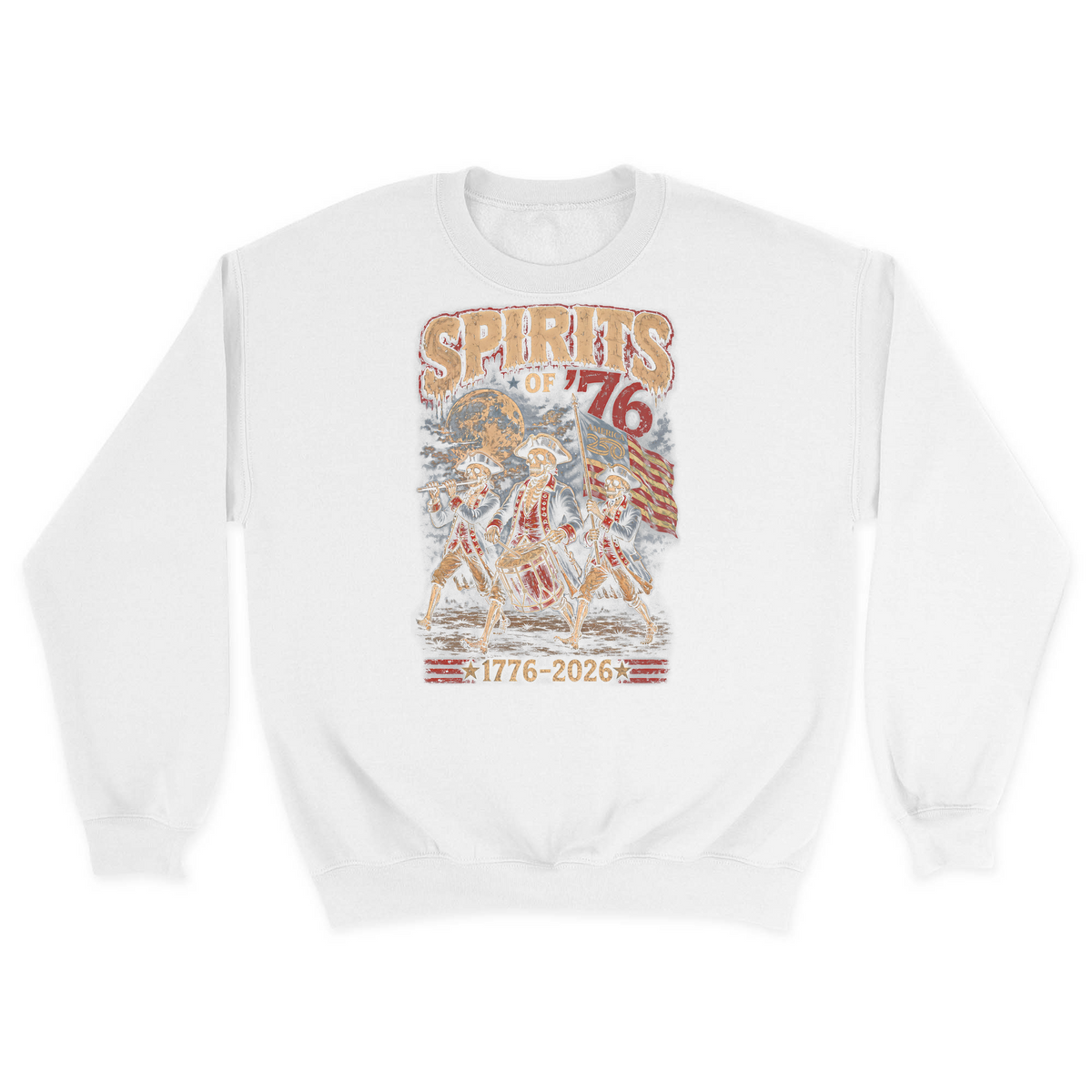 Unisex Small White Crewneck Sweatshirt