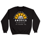 Unisex Small Black Crewneck Sweatshirt