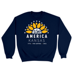 Unisex Small Navy Crewneck Sweatshirt