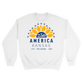 Unisex Small White Crewneck Sweatshirt