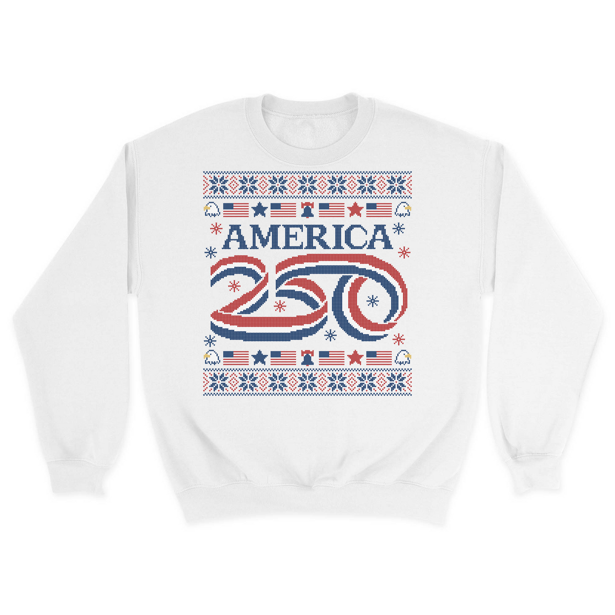 Unisex Small White Crewneck Sweatshirt