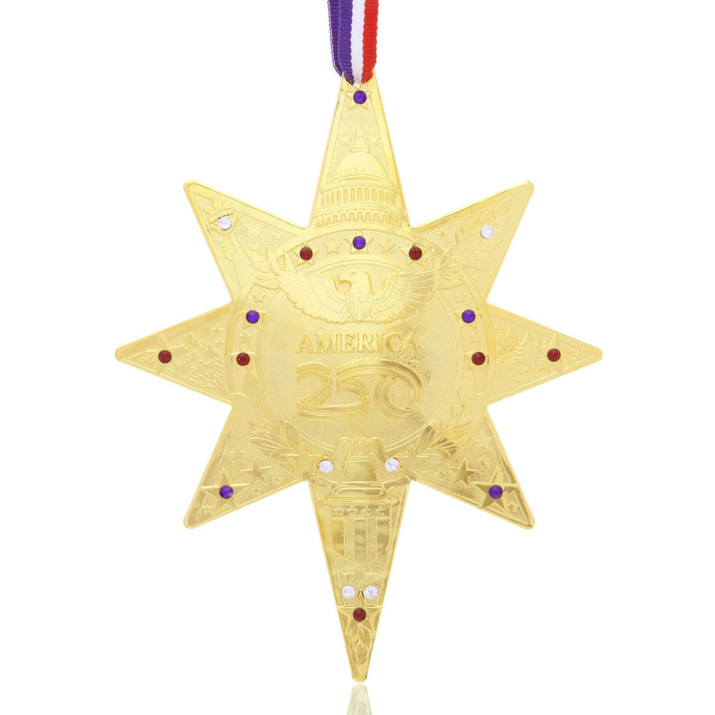 Limited Edition America250 Sea to Shining Sea Commemorative Ornament (Gold Plated)