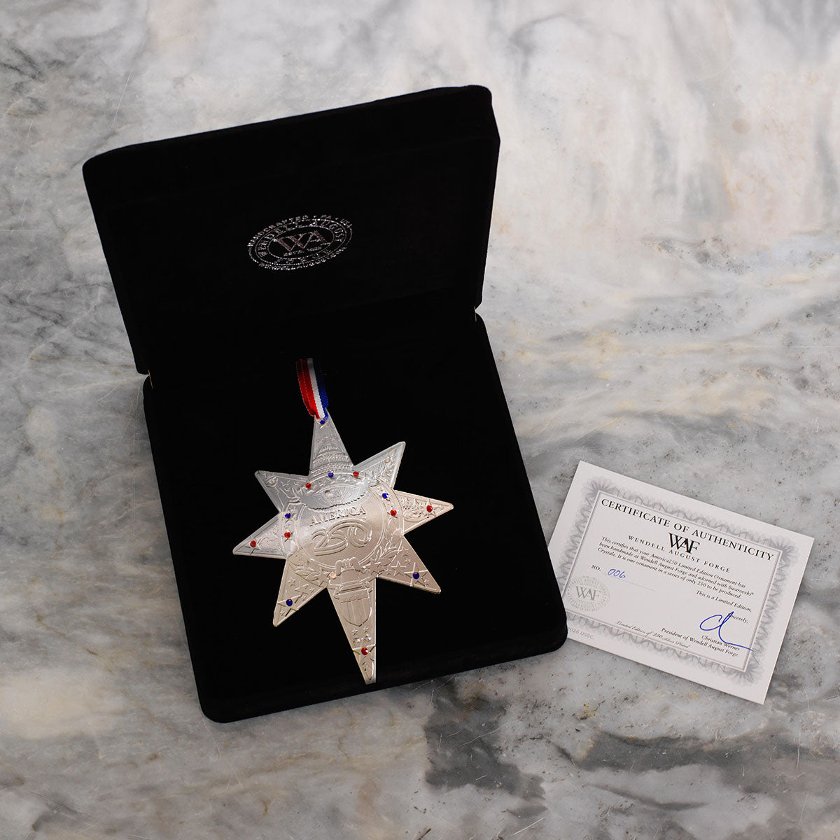 Limited Edition America250 Sea to Shining Sea Commemorative Ornament (Silver Plated)