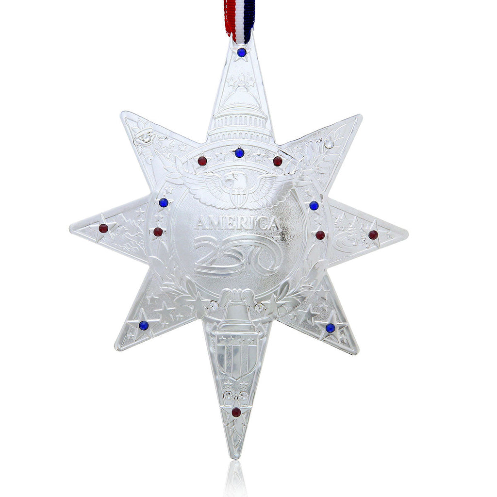 Limited Edition America250 Sea to Shining Sea Commemorative Ornament (Silver Plated)