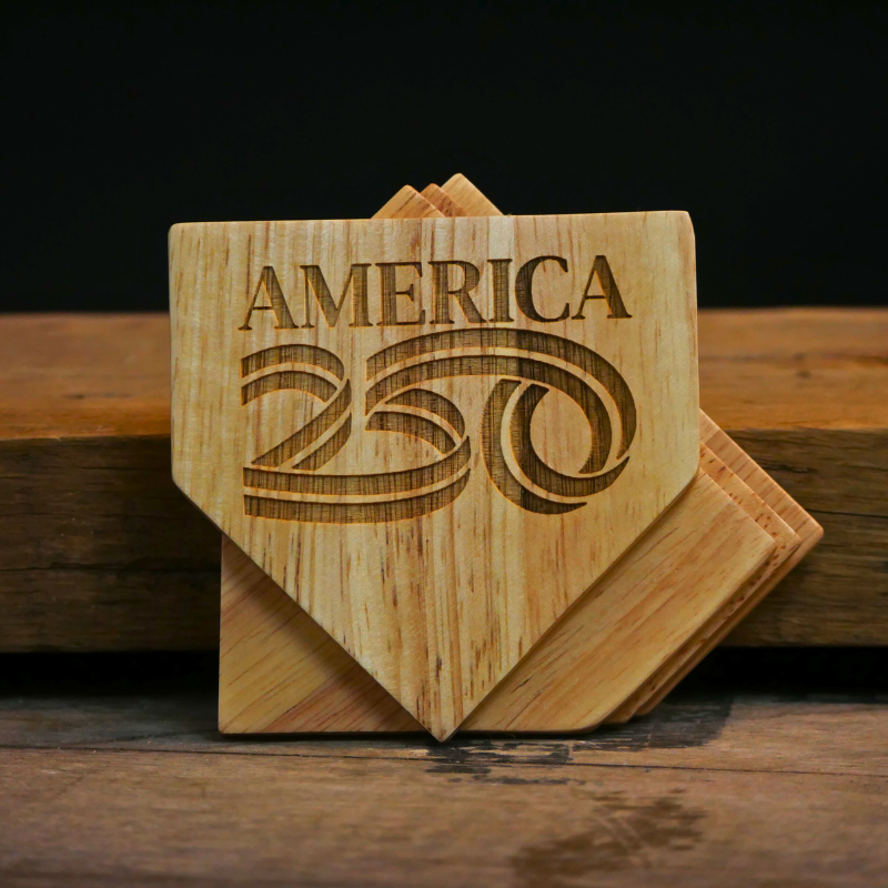 The America250 Wooden Coasters | 4 Pack Wooden Coaster Set