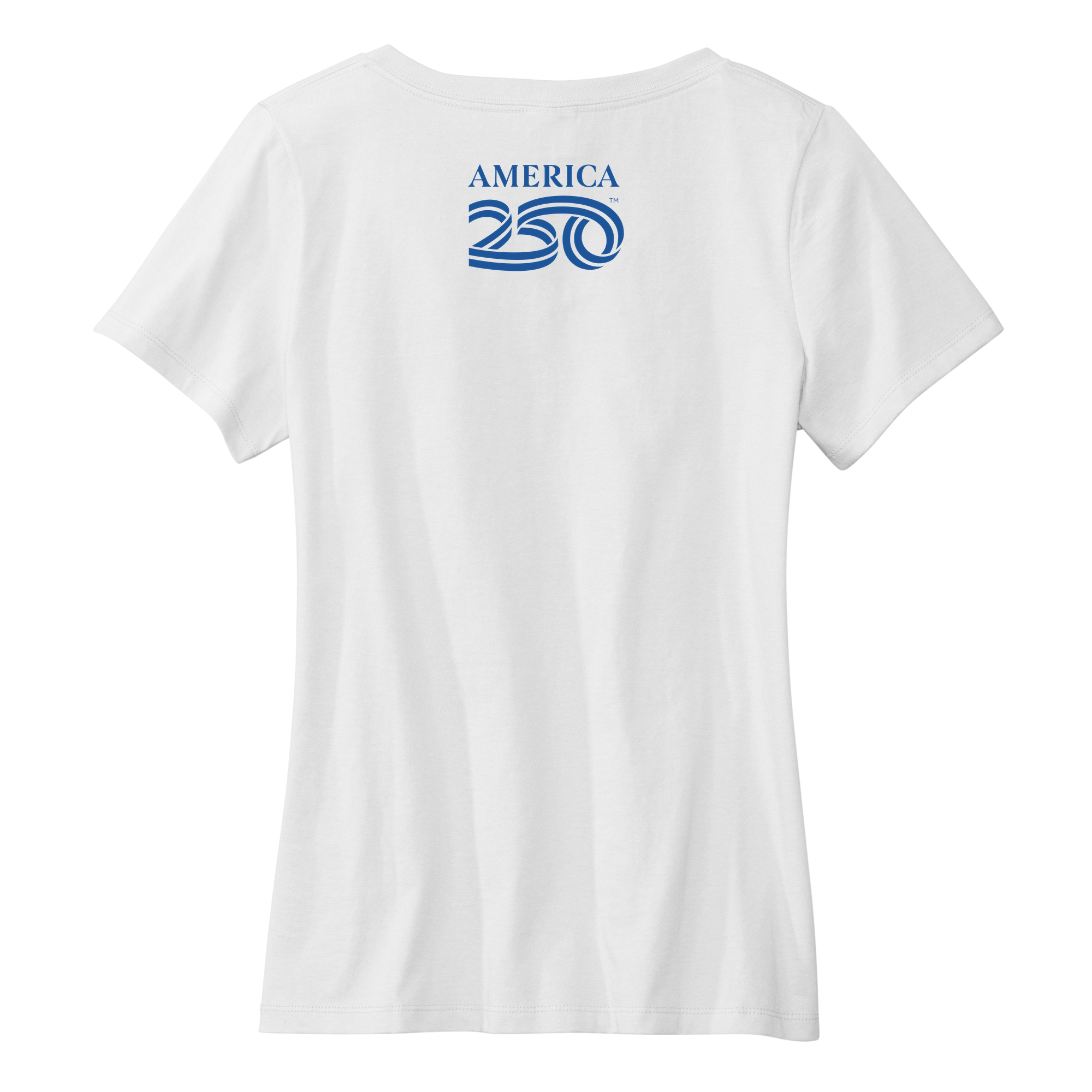 Womens Medium White Short Sleeve V-neck Tee