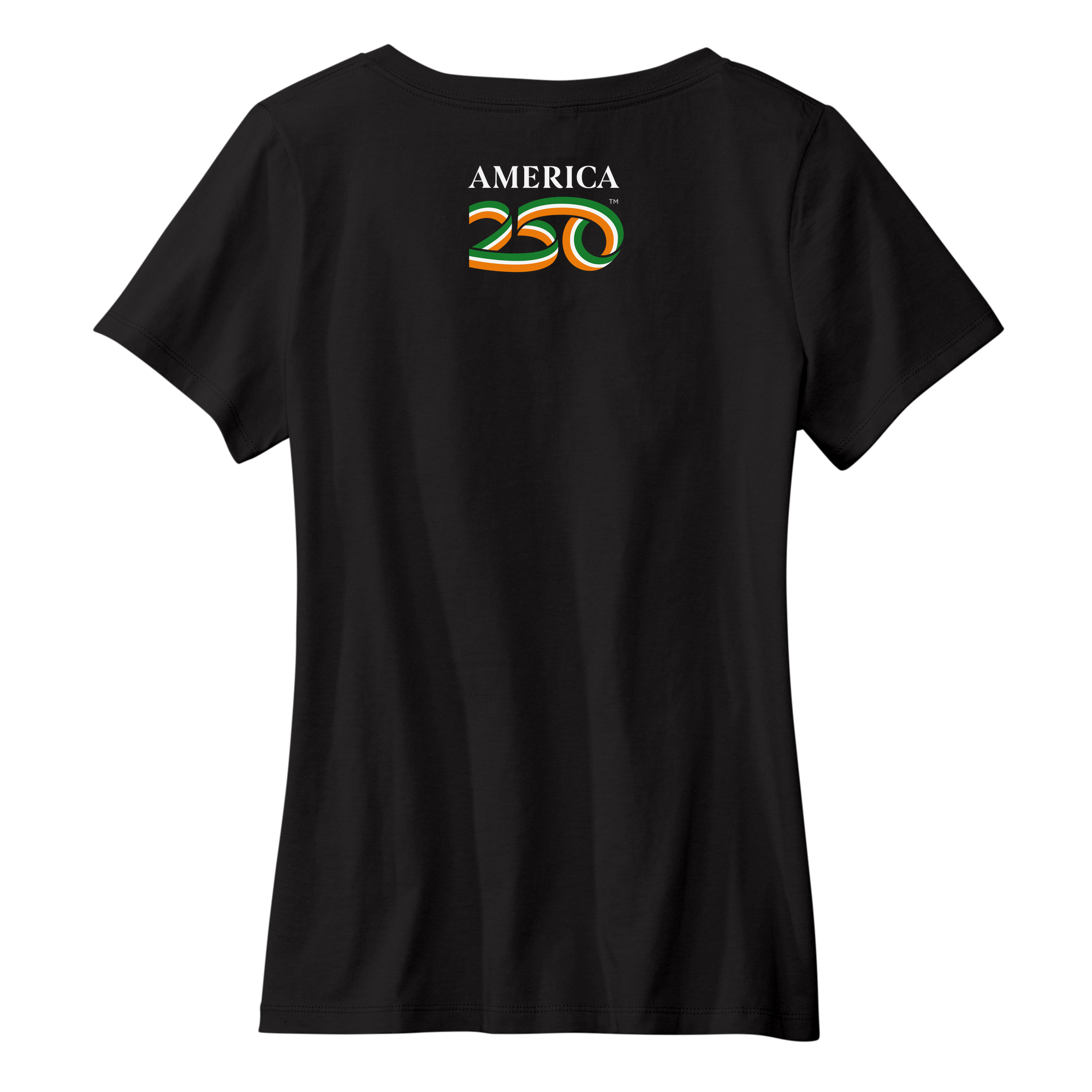 Womens Medium Black Short Sleeve V-neck Tee