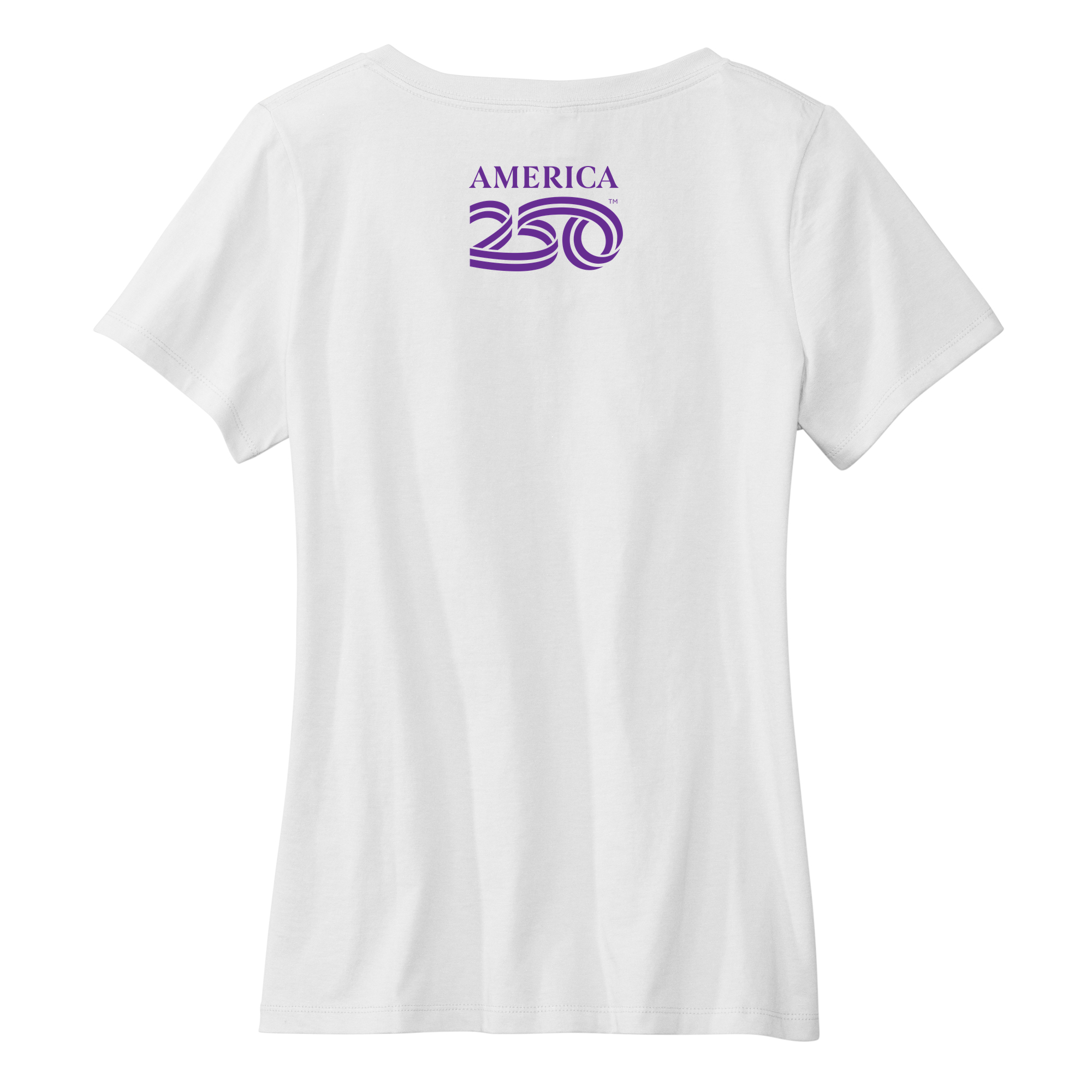 Womens Medium White Short Sleeve V-neck Tee