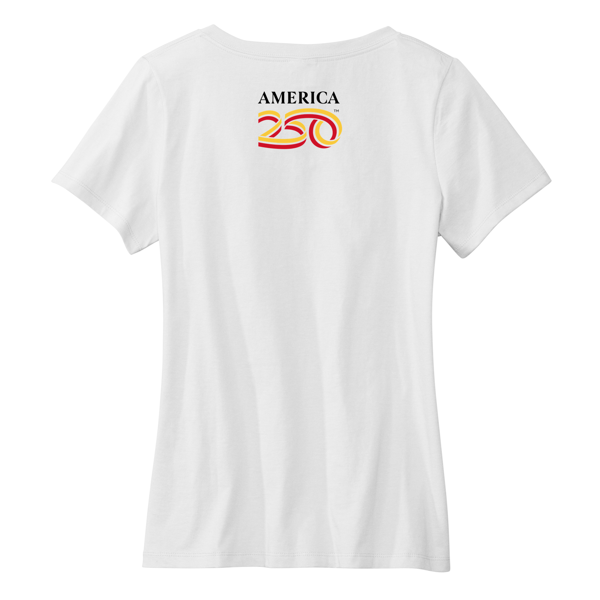 Womens Medium White Short Sleeve V-neck Tee