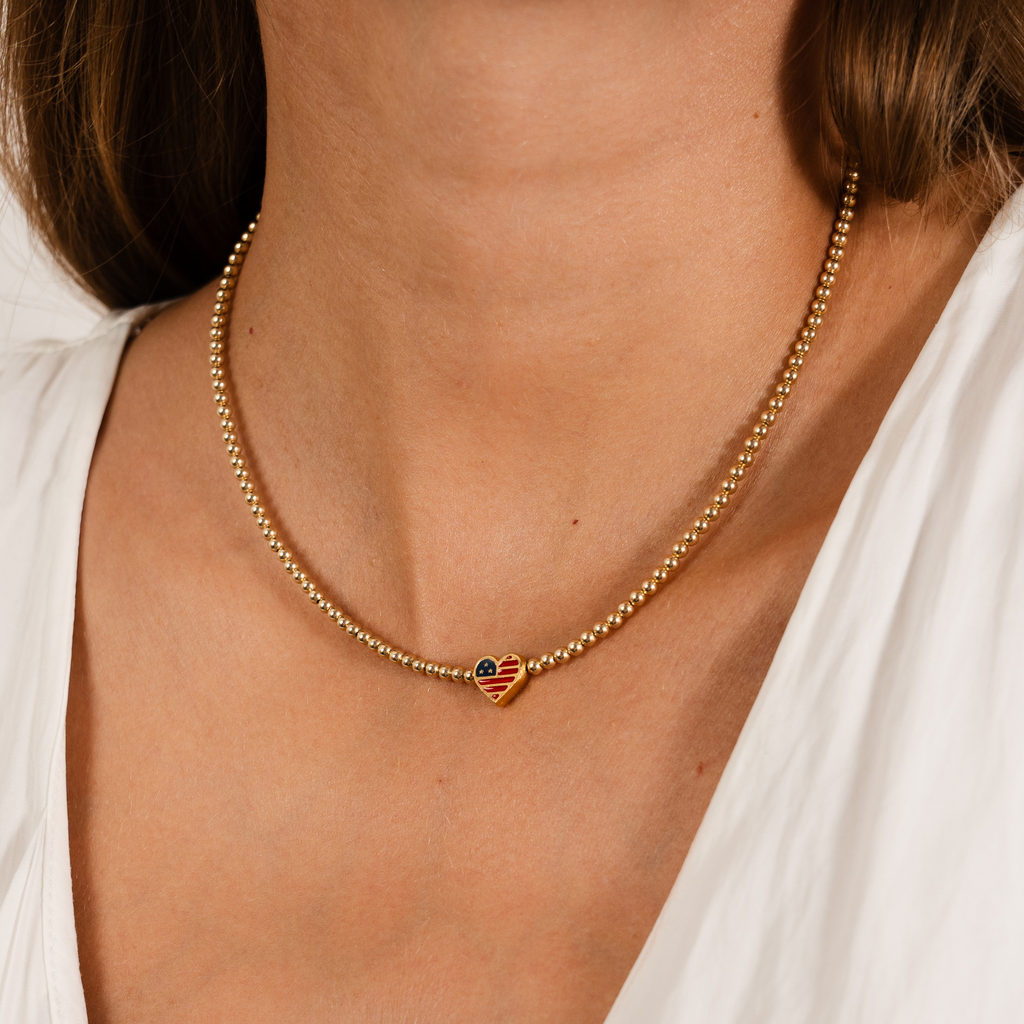America250 Happy Heart Necklace