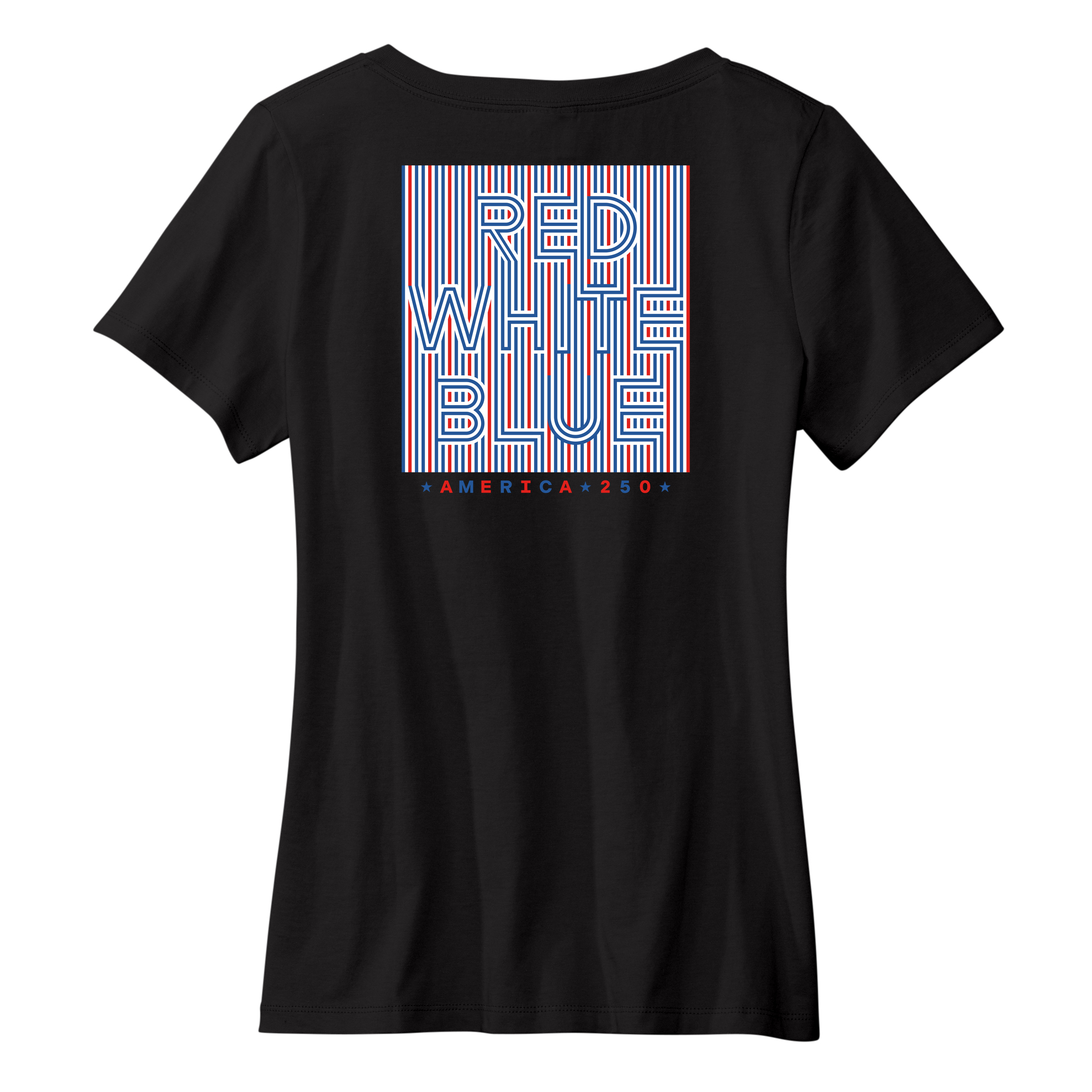 Womens Medium Black Short Sleeve V-neck Tee