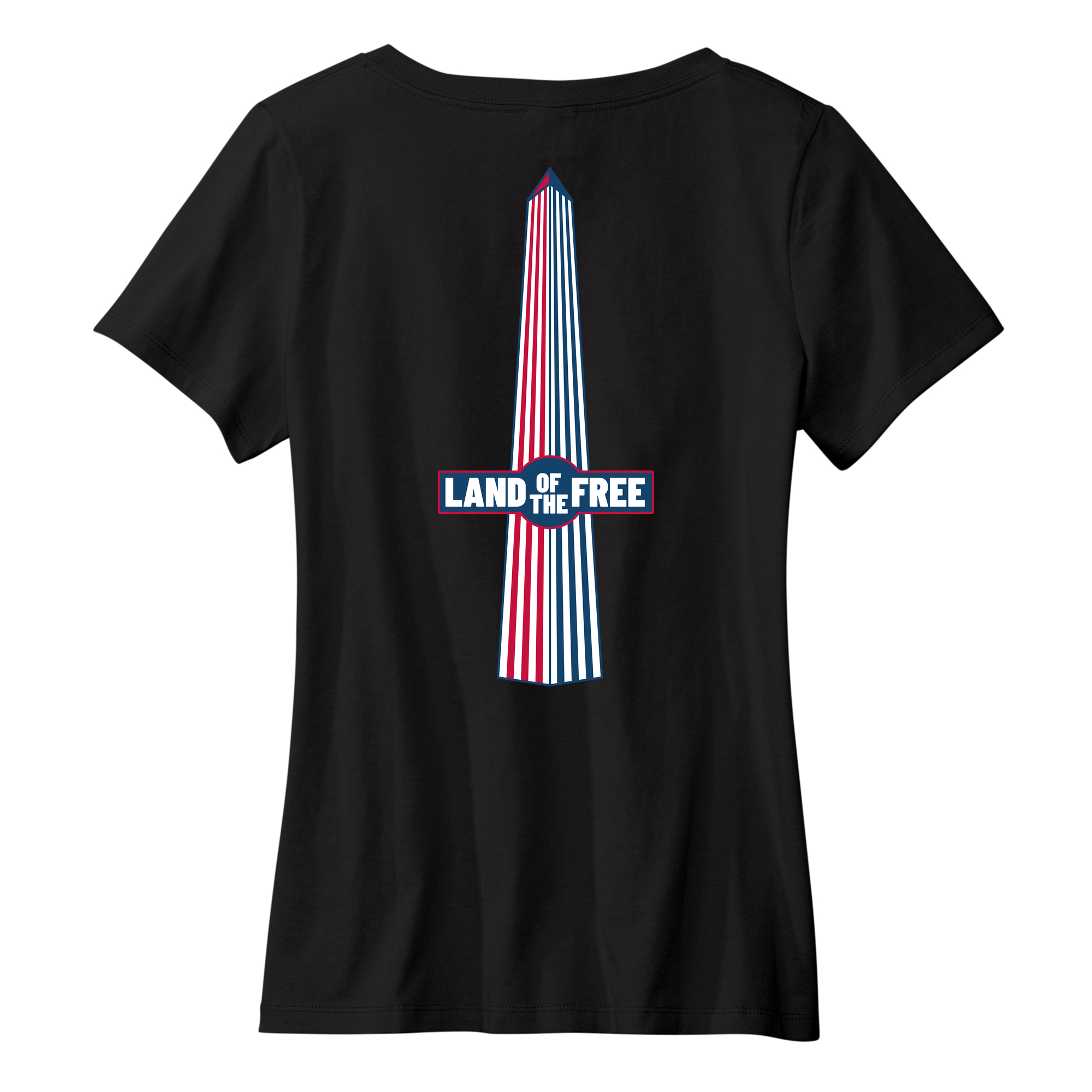 Womens Medium Black Short Sleeve V-neck Tee