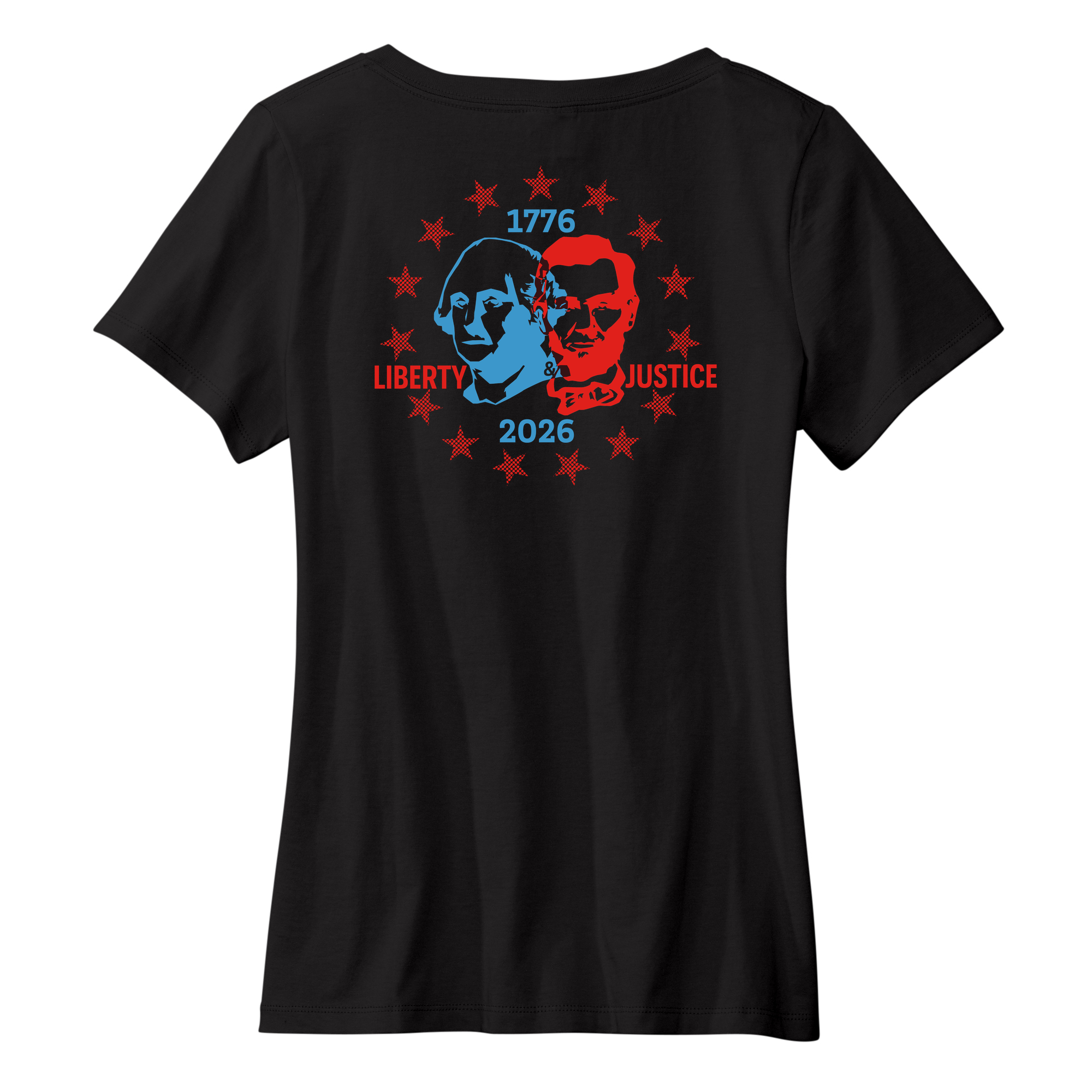 Womens Medium Black Short Sleeve V-neck Tee