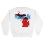 Unisex Medium White Crewneck Sweatshirt