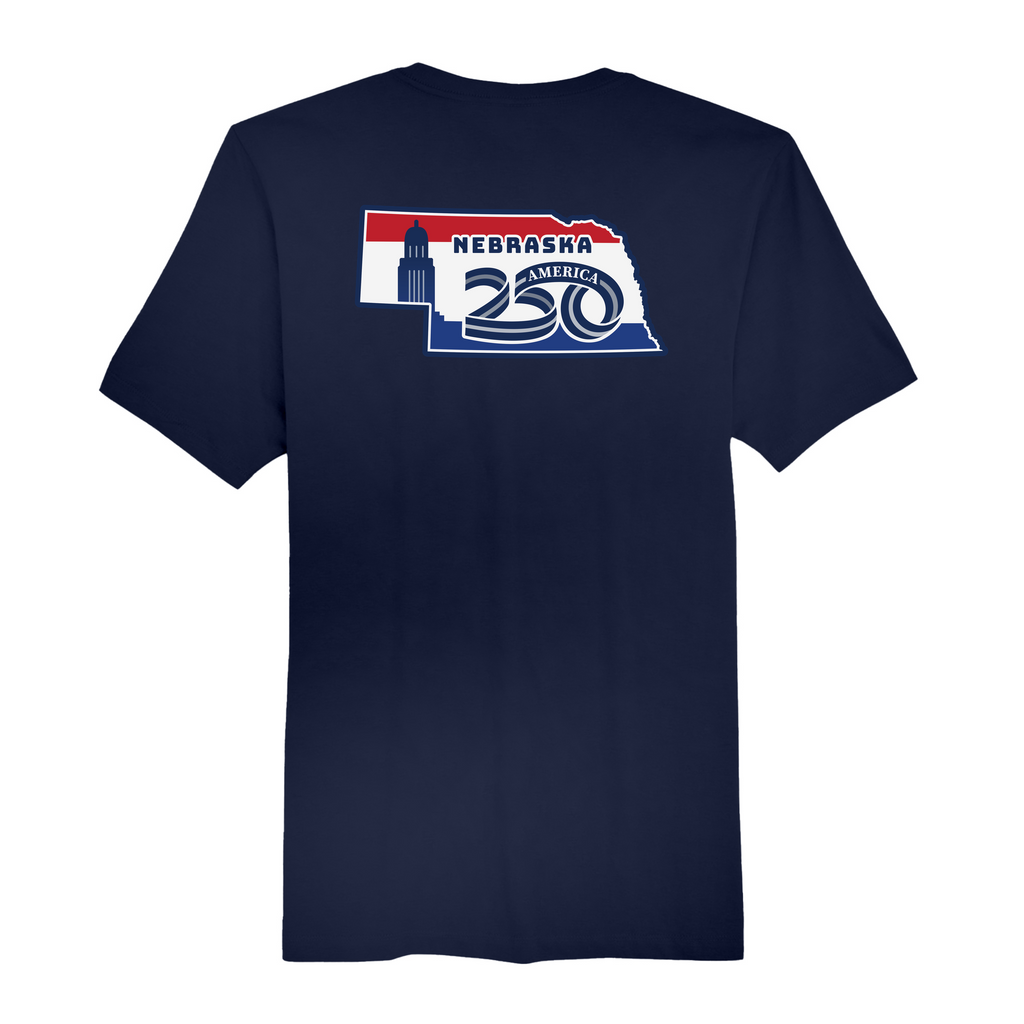 Mens Medium Navy Short Sleeve Tee