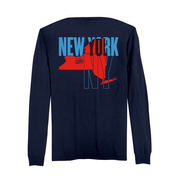 America 250 | Official America250 New York Cotton Long Sleeve T