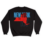 Unisex Medium Black Crewneck Sweatshirt