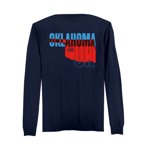 Official America250 Oklahoma Men's Long Sleeve T-Shirt