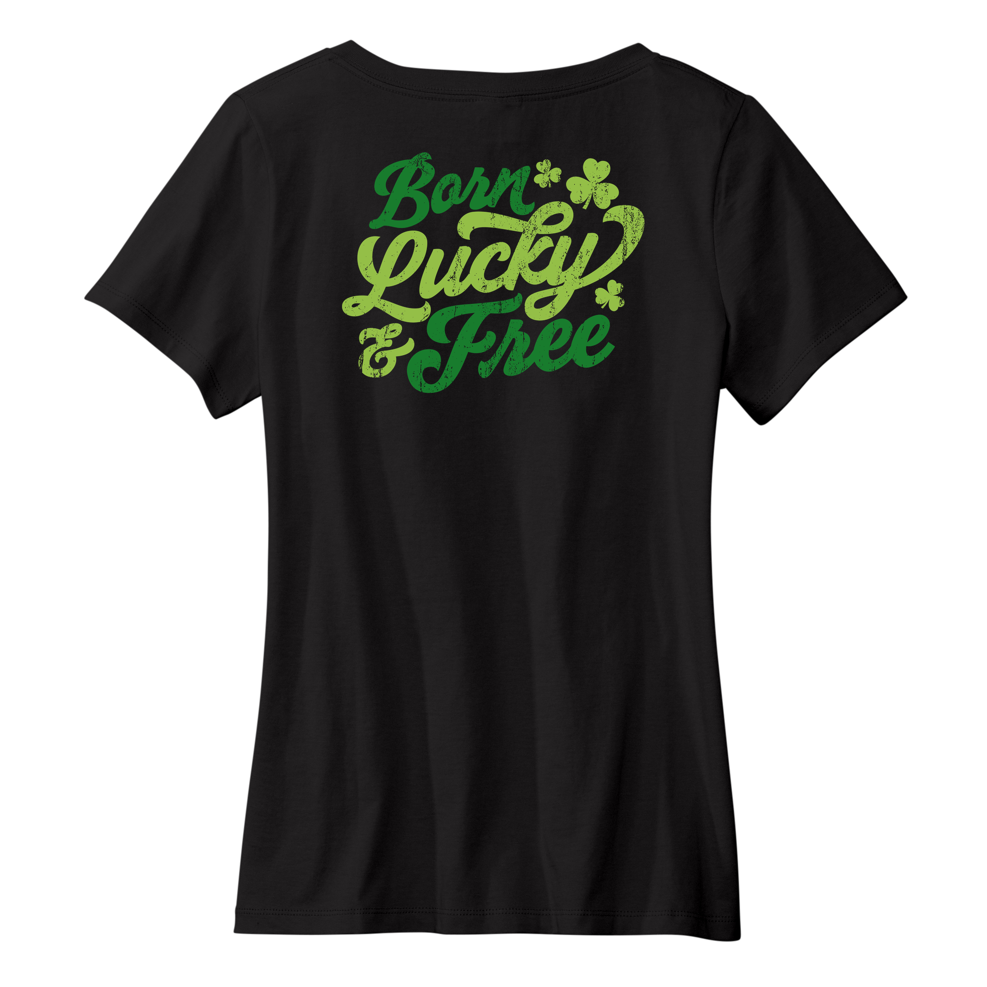 Womens Medium Black Short Sleeve V-neck Tee