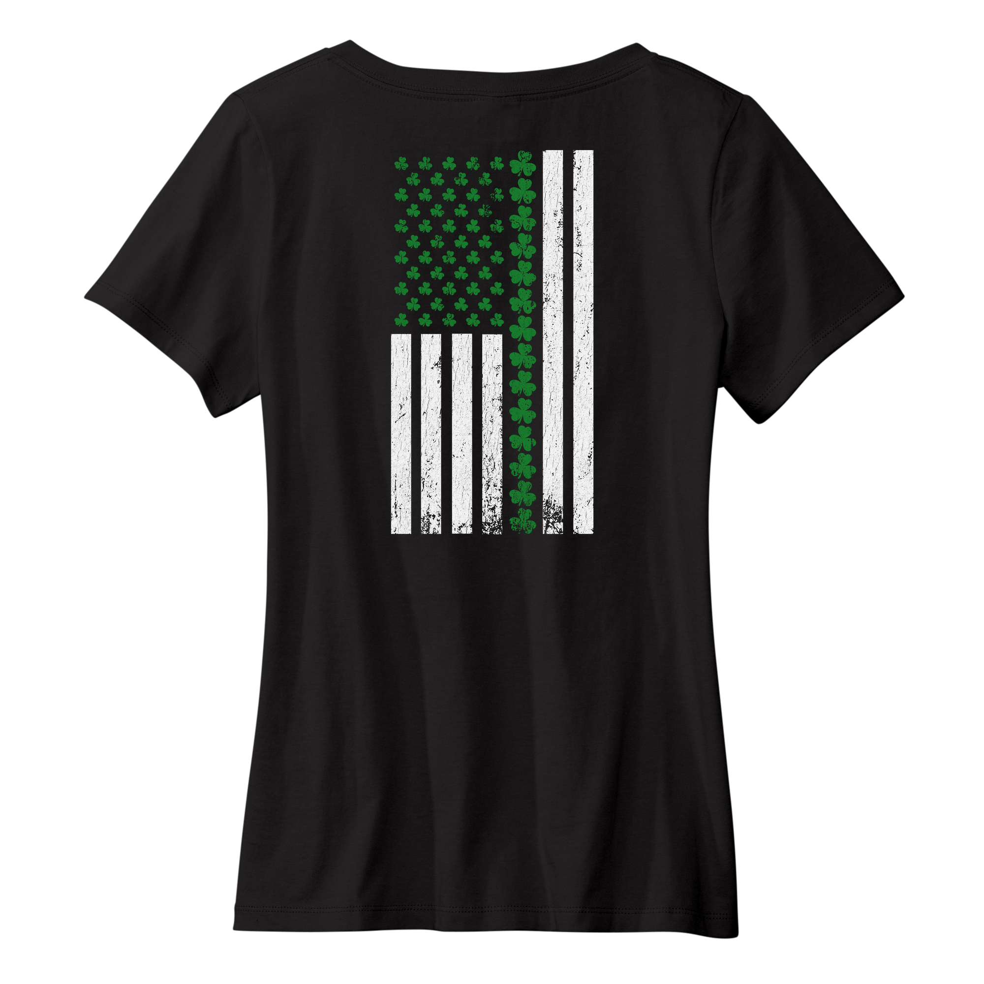 Womens Medium Black Short Sleeve V-neck Tee