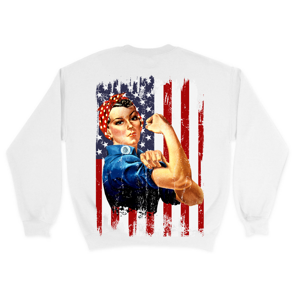 Unisex Medium White Crewneck Sweatshirt