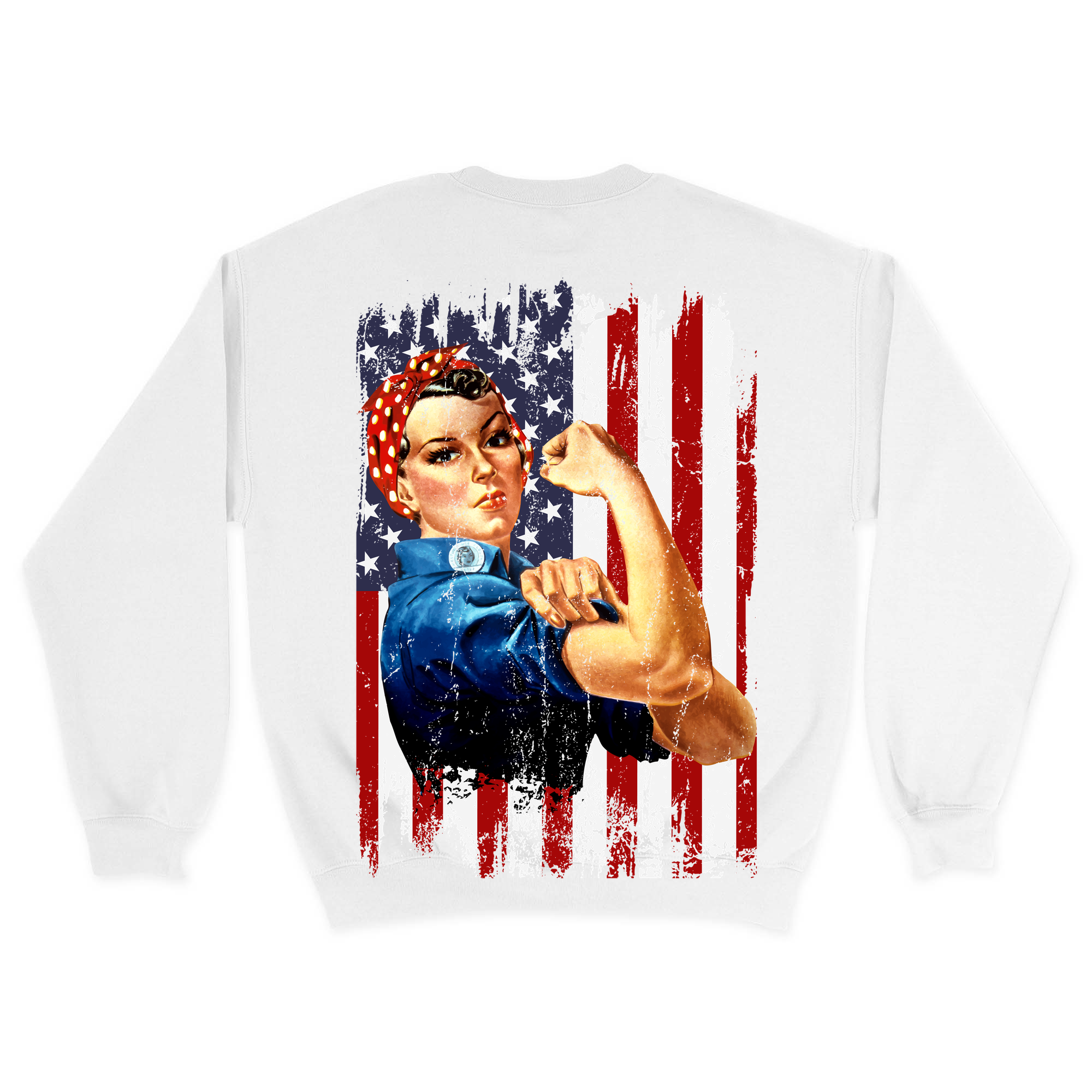 Unisex Medium White Crewneck Sweatshirt
