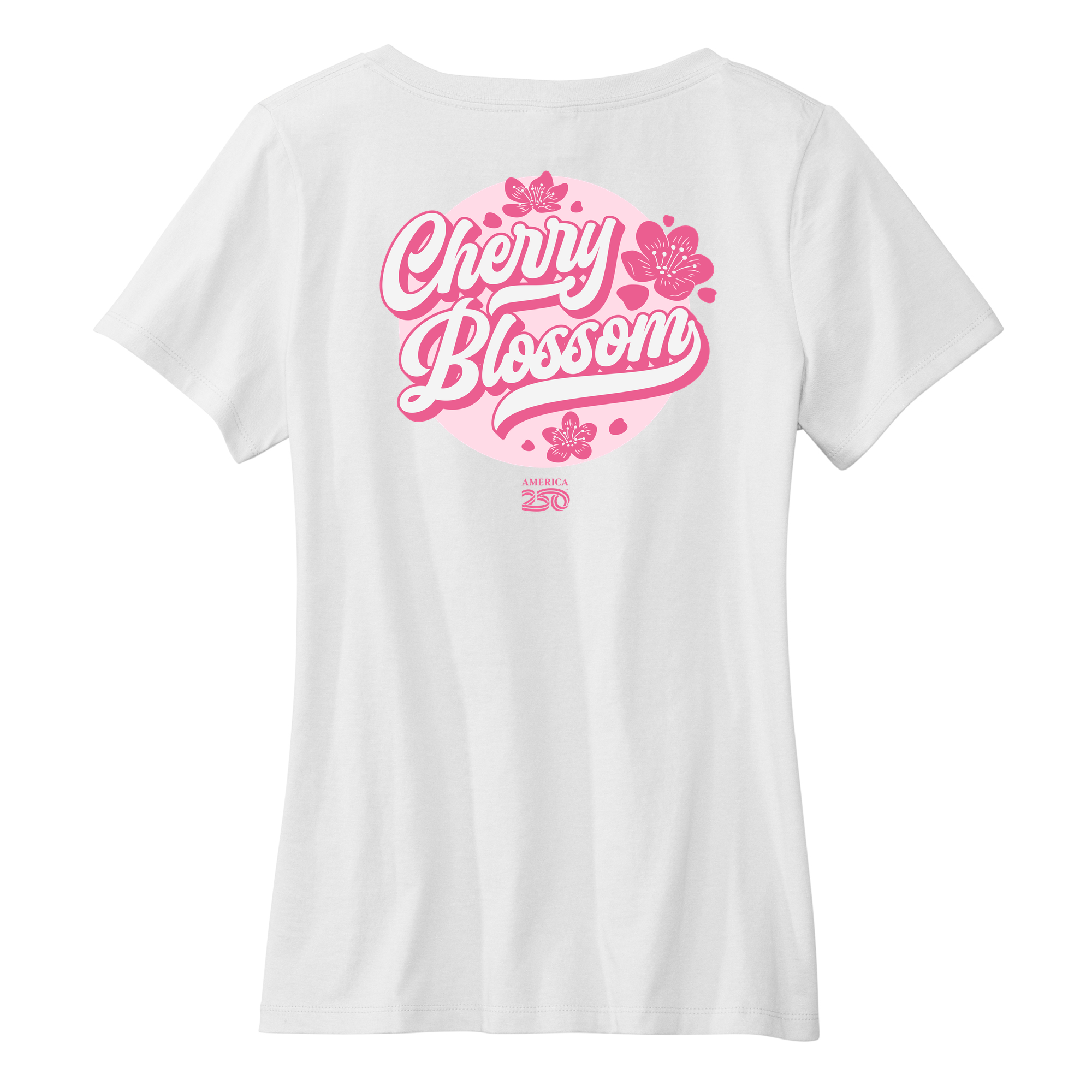 Womens Medium White Short Sleeve V-neck Tee