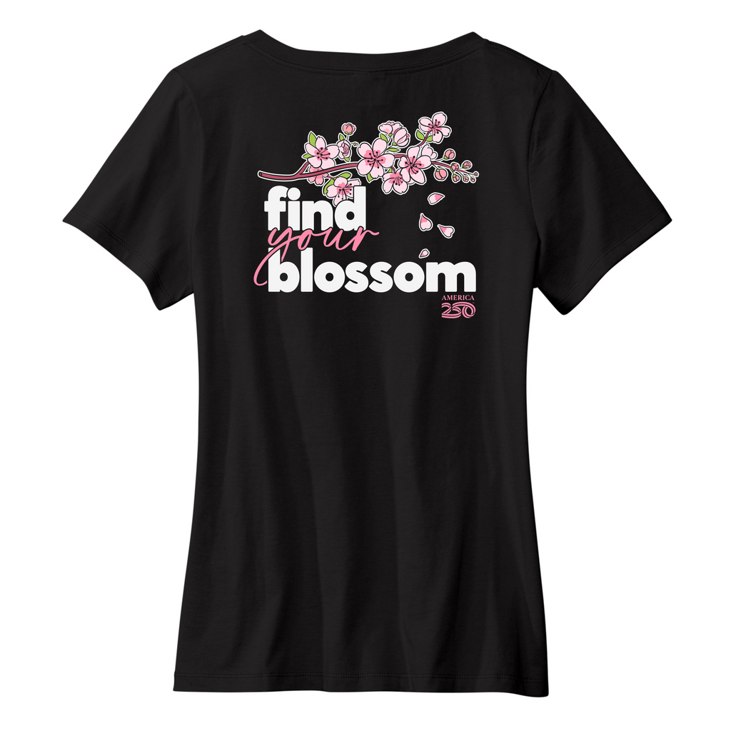 Womens Medium Black Short Sleeve V-neck Tee