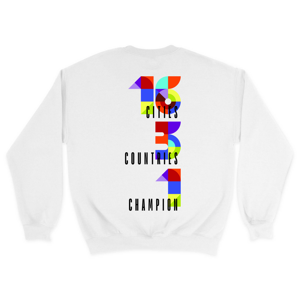Unisex Medium White Crewneck Sweatshirt
