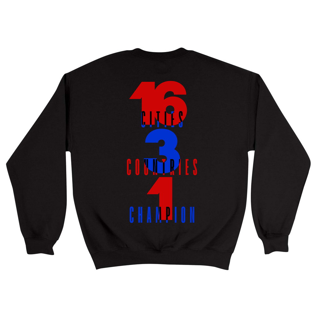 Unisex Medium Black Crewneck Sweatshirt