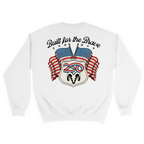 Unisex Medium White Crewneck Sweatshirt