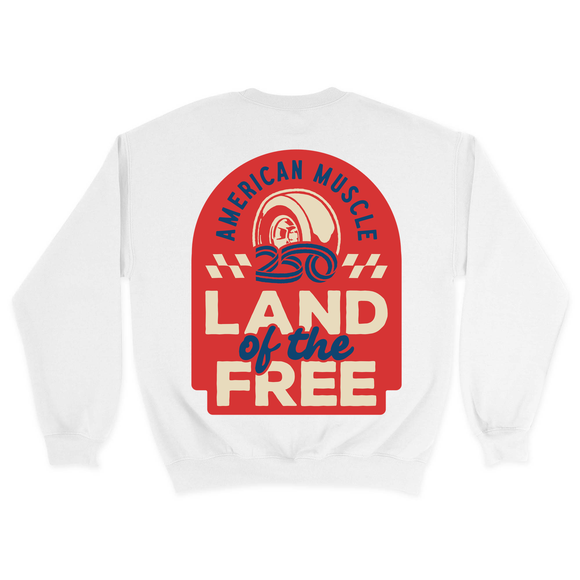 Unisex Medium White Crewneck Sweatshirt