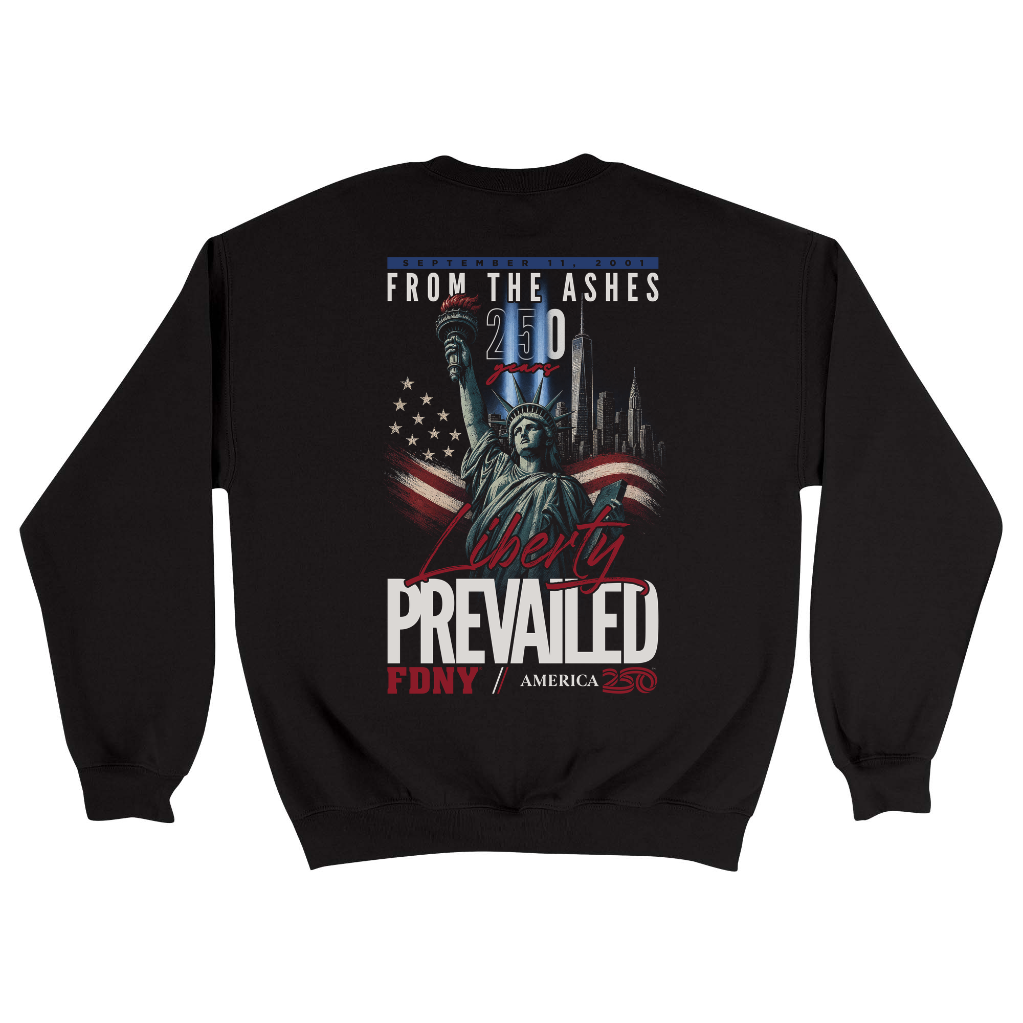 Unisex Medium Black Crewneck Sweatshirt