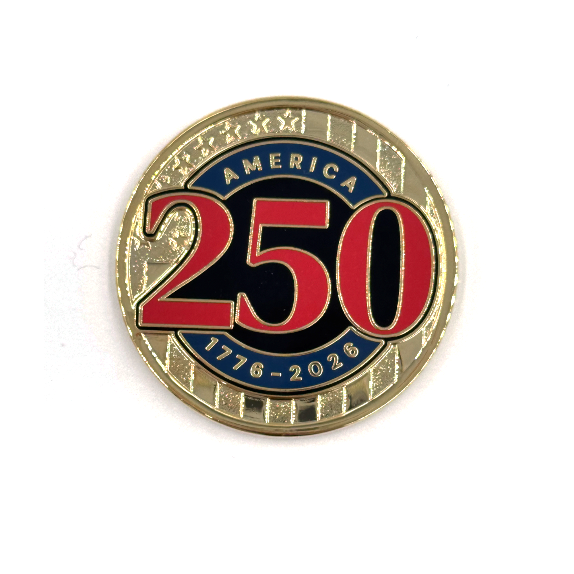 America250 Gold Plated Challenge Coin