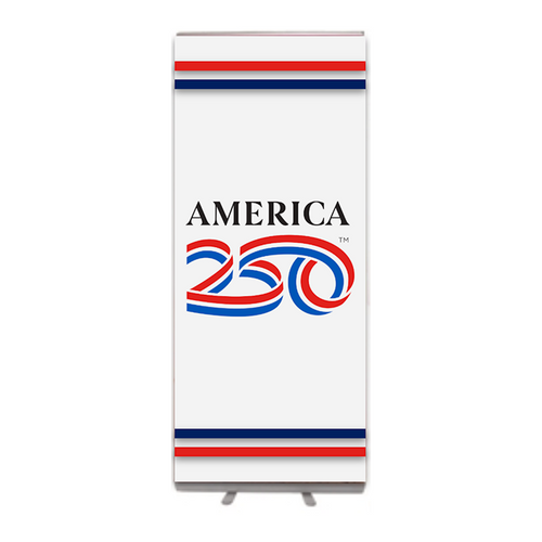 America250 34"x80" Retractable Banner
