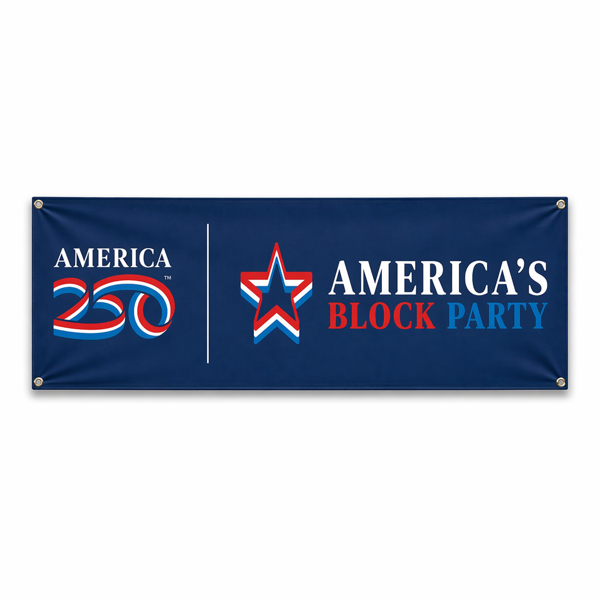 America's Block Party Vinyl Banner - 2'x6'
