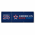 America250 America's Block Party Vinyl Banner - 3'x10'