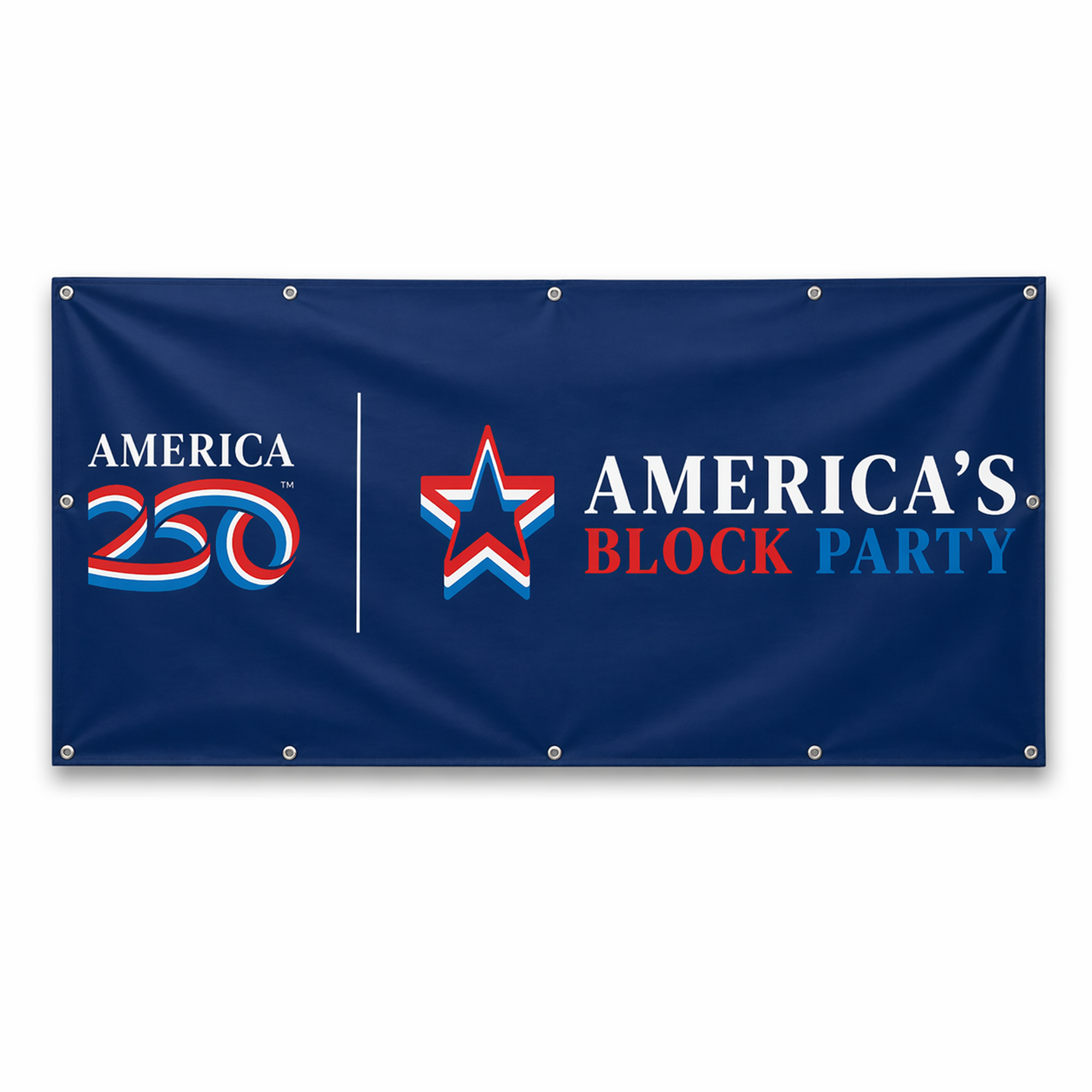 America's Block Party Vinyl Banner - 4'x8'
